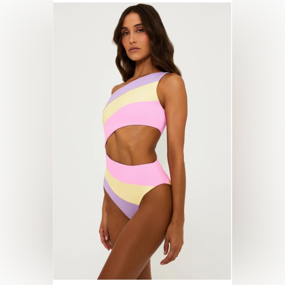 Beach Riot Joyce One Piece Sublime Spring Colorblock- Size Small - Picture 3 of 16